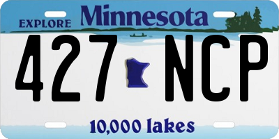 MN license plate 427NCP