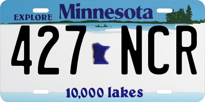 MN license plate 427NCR