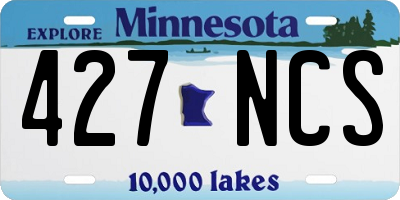 MN license plate 427NCS