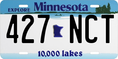 MN license plate 427NCT
