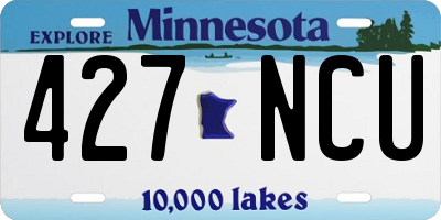 MN license plate 427NCU