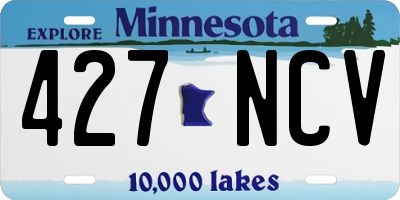 MN license plate 427NCV