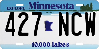 MN license plate 427NCW