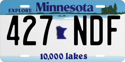 MN license plate 427NDF