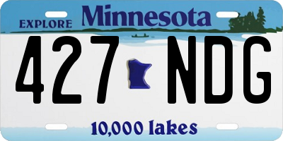 MN license plate 427NDG