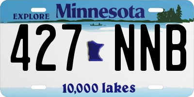 MN license plate 427NNB