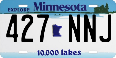 MN license plate 427NNJ