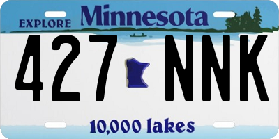MN license plate 427NNK