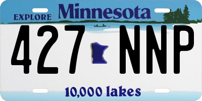 MN license plate 427NNP