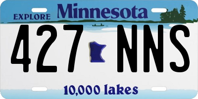 MN license plate 427NNS