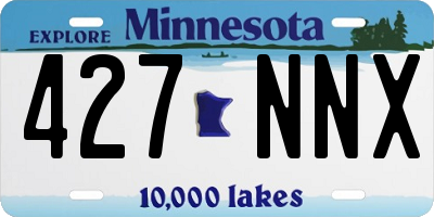 MN license plate 427NNX