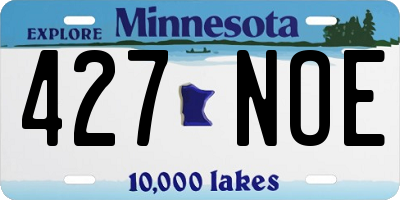 MN license plate 427NOE