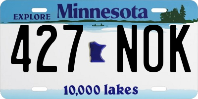 MN license plate 427NOK