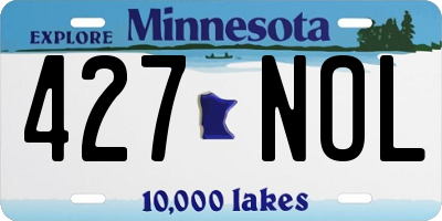 MN license plate 427NOL