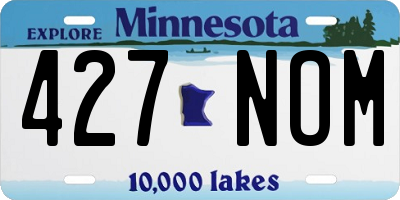 MN license plate 427NOM