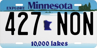 MN license plate 427NON