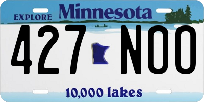 MN license plate 427NOO