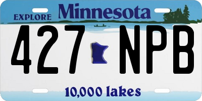 MN license plate 427NPB