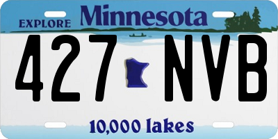 MN license plate 427NVB