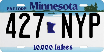 MN license plate 427NYP
