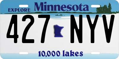 MN license plate 427NYV