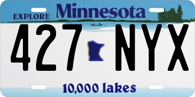 MN license plate 427NYX