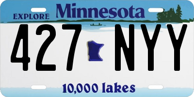 MN license plate 427NYY