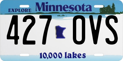 MN license plate 427OVS