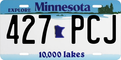 MN license plate 427PCJ