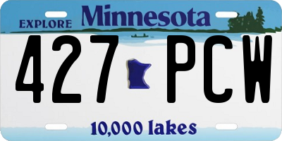 MN license plate 427PCW