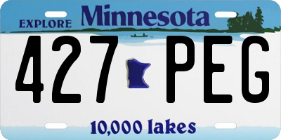 MN license plate 427PEG