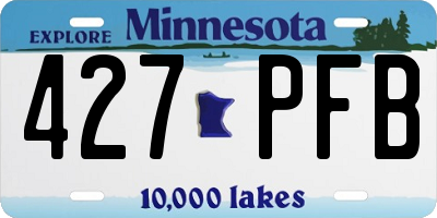 MN license plate 427PFB