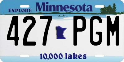 MN license plate 427PGM