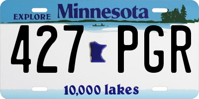 MN license plate 427PGR