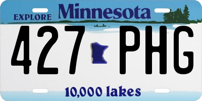 MN license plate 427PHG