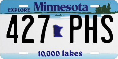 MN license plate 427PHS