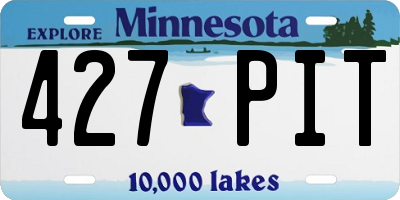 MN license plate 427PIT