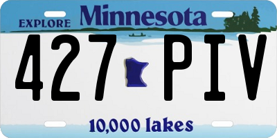 MN license plate 427PIV