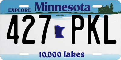 MN license plate 427PKL
