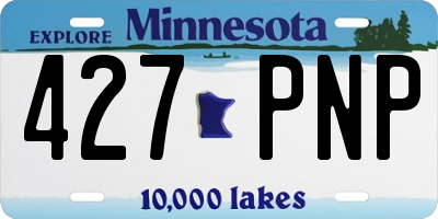 MN license plate 427PNP