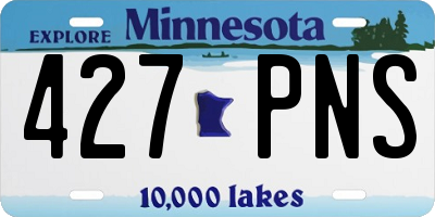 MN license plate 427PNS
