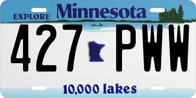 MN license plate 427PWW