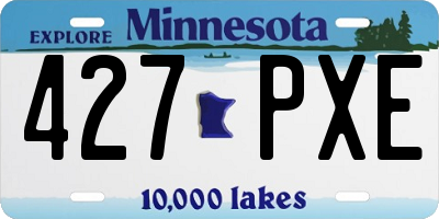 MN license plate 427PXE