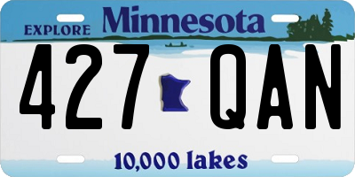 MN license plate 427QAN
