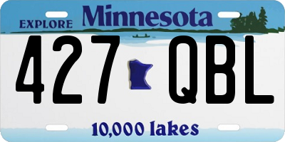 MN license plate 427QBL
