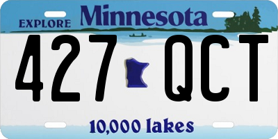 MN license plate 427QCT