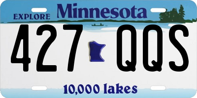 MN license plate 427QQS