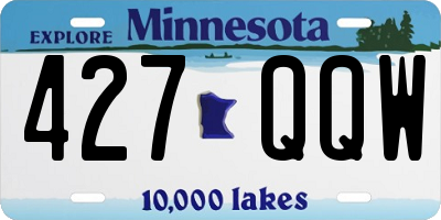 MN license plate 427QQW
