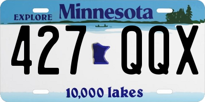MN license plate 427QQX