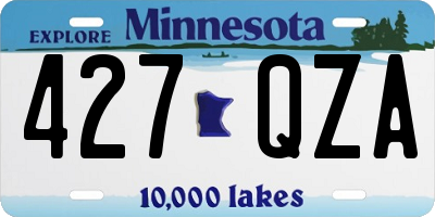 MN license plate 427QZA